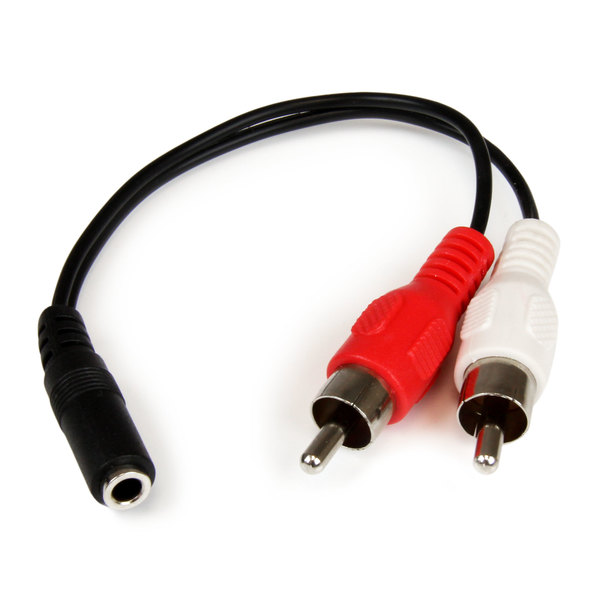 Startech.Com 6in 3.5mm Stereo Female to 2x RCA Male Adapter Cable MUFMRCA